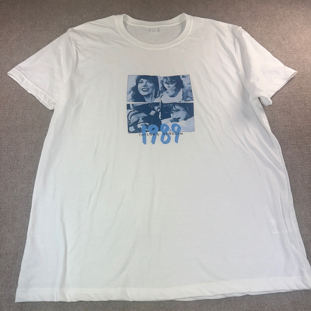 Taylor Swift 1989 Taylor's Version Graphic T-Shirt White Large TUMTS05176